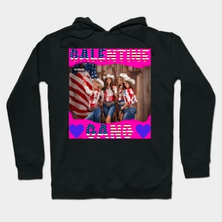 Galentines gang all American rodeo girls Hoodie